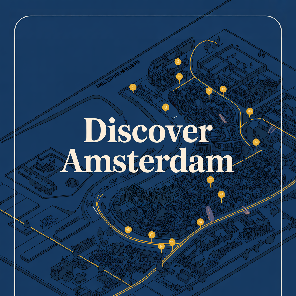 Stylized map of Amsterdam