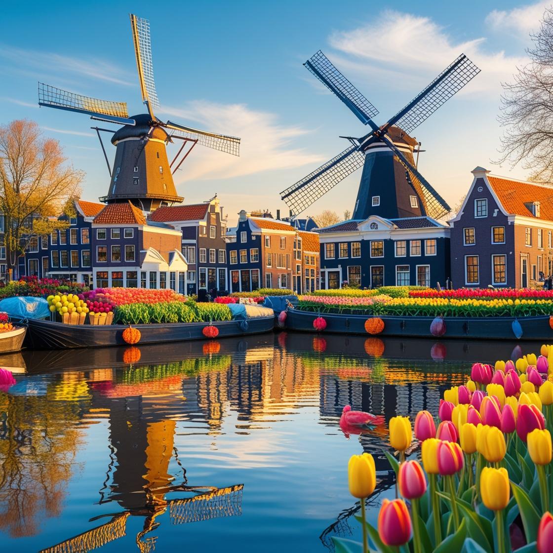 Collage of Netherlands travel scenes